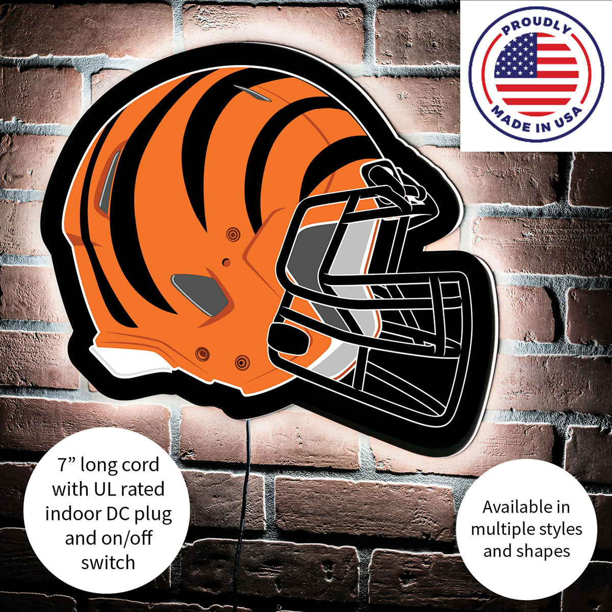 NFL Backlit Helmet Wall Sign