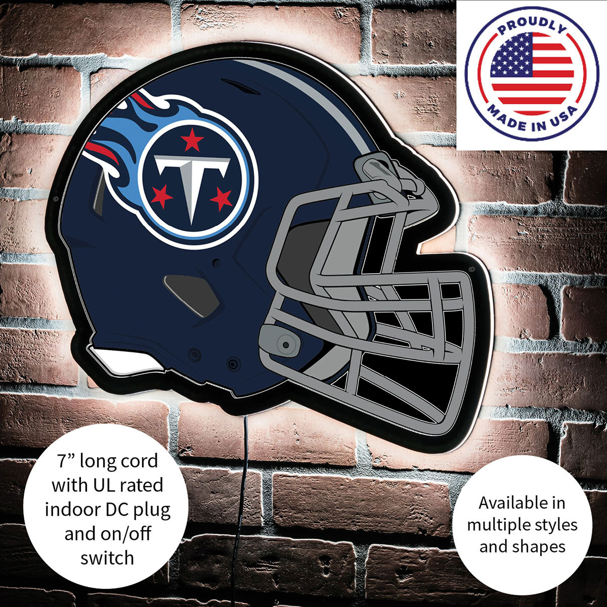 NFL Backlit Helmet Wall Sign