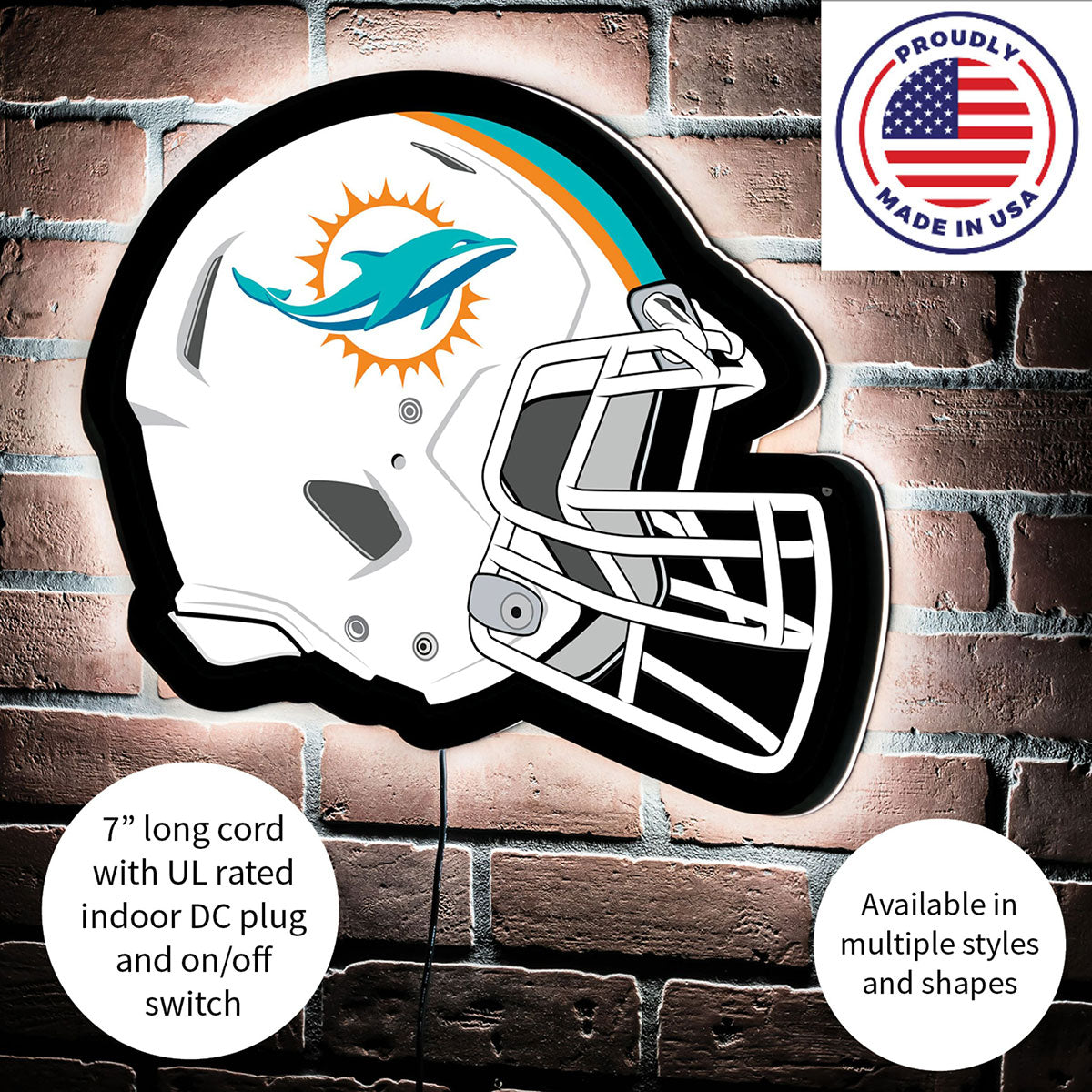 NFL Backlit Helmet Wall Sign
