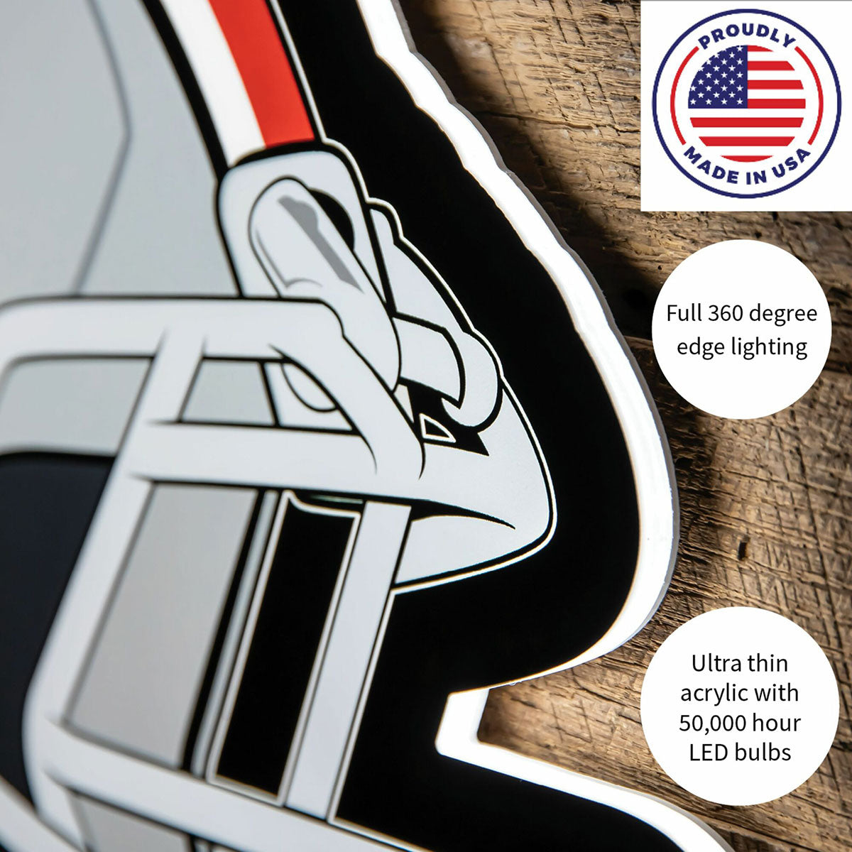 NFL Backlit Helmet Wall Sign