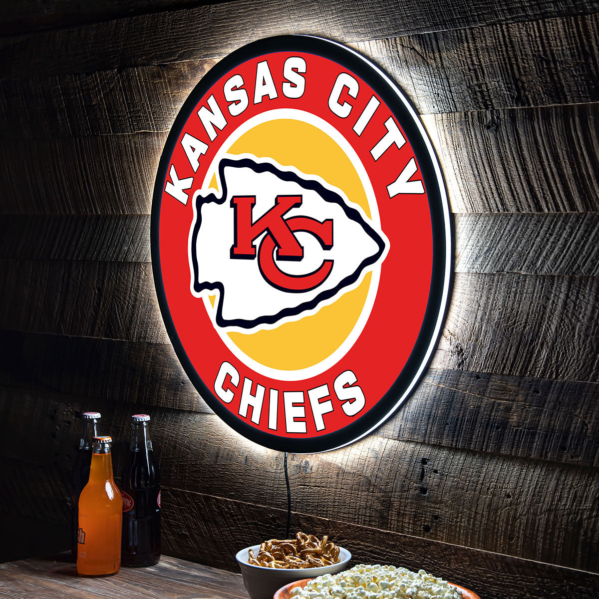 NFL Backlit Full Edge Round Wall Sign