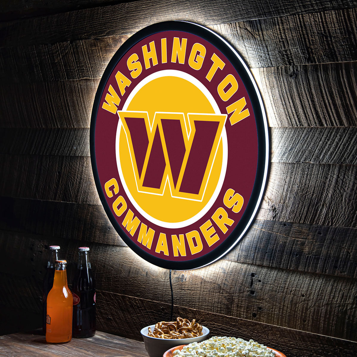 NFL Backlit Full Edge Round Wall Sign