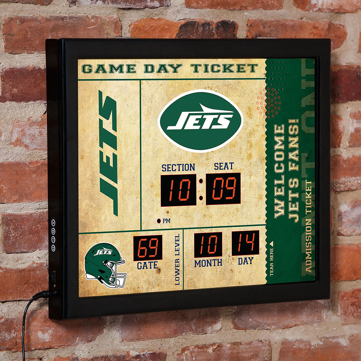 NFL Gameday Ticket Wall Clock and Speaker