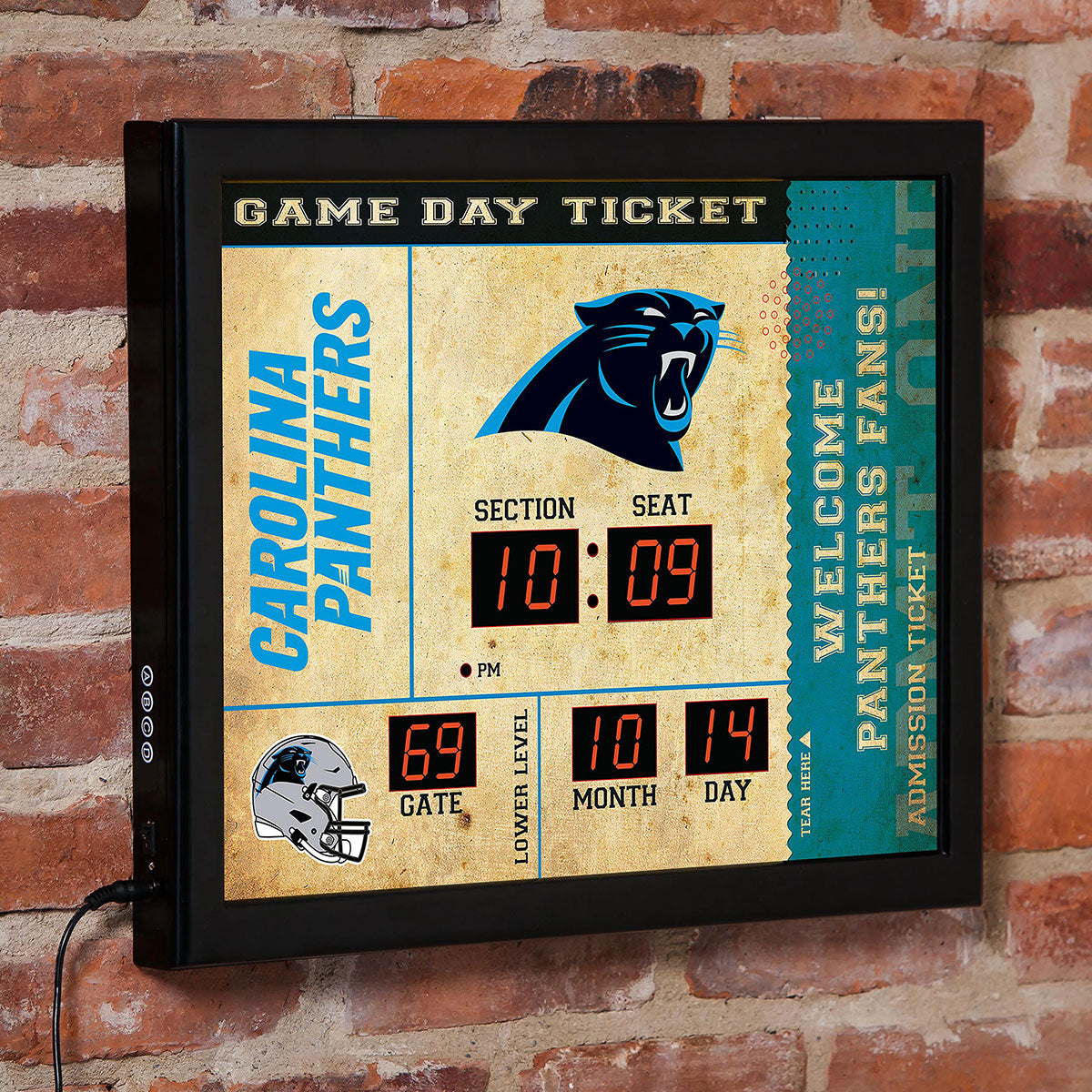 NFL Gameday Ticket Wall Clock and Speaker