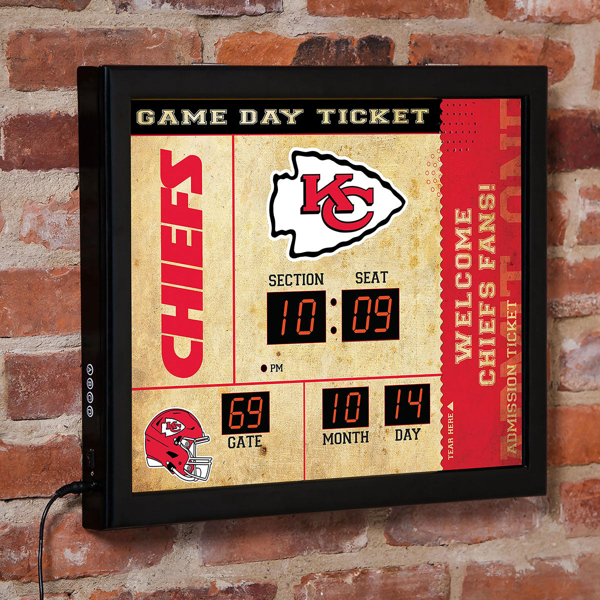 NFL Gameday Ticket Wall Clock and Speaker