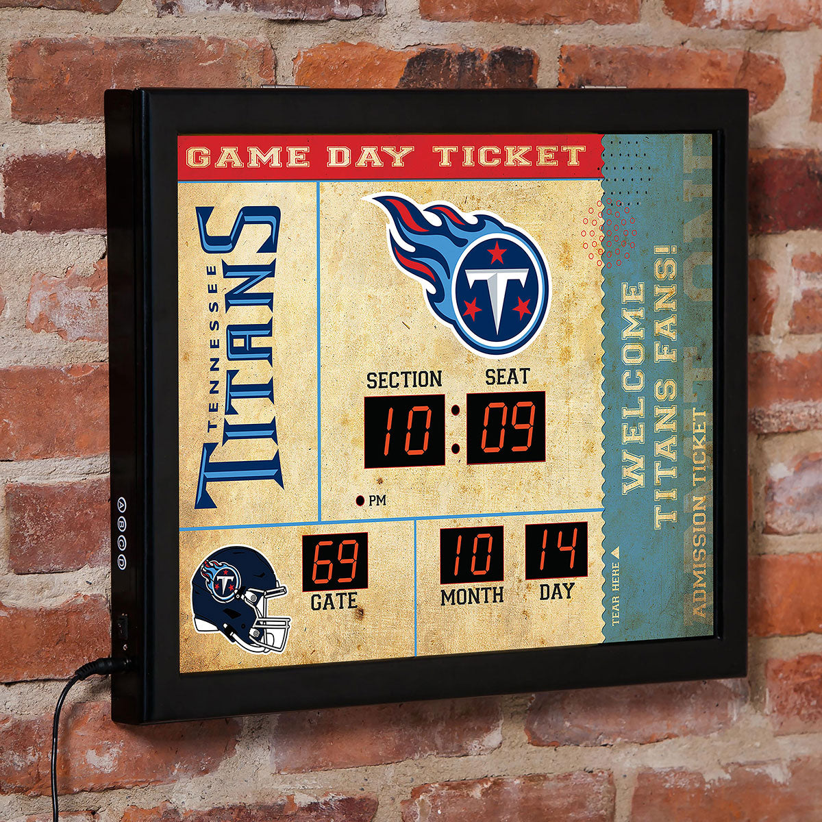 NFL Gameday Ticket Wall Clock and Speaker