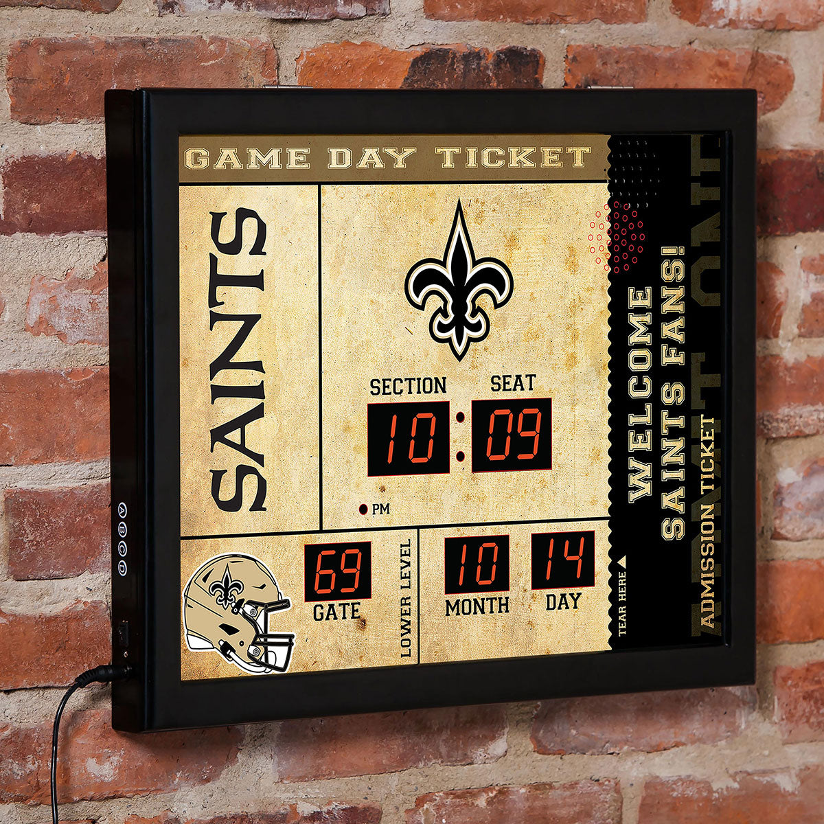 NFL Gameday Ticket Wall Clock and Speaker