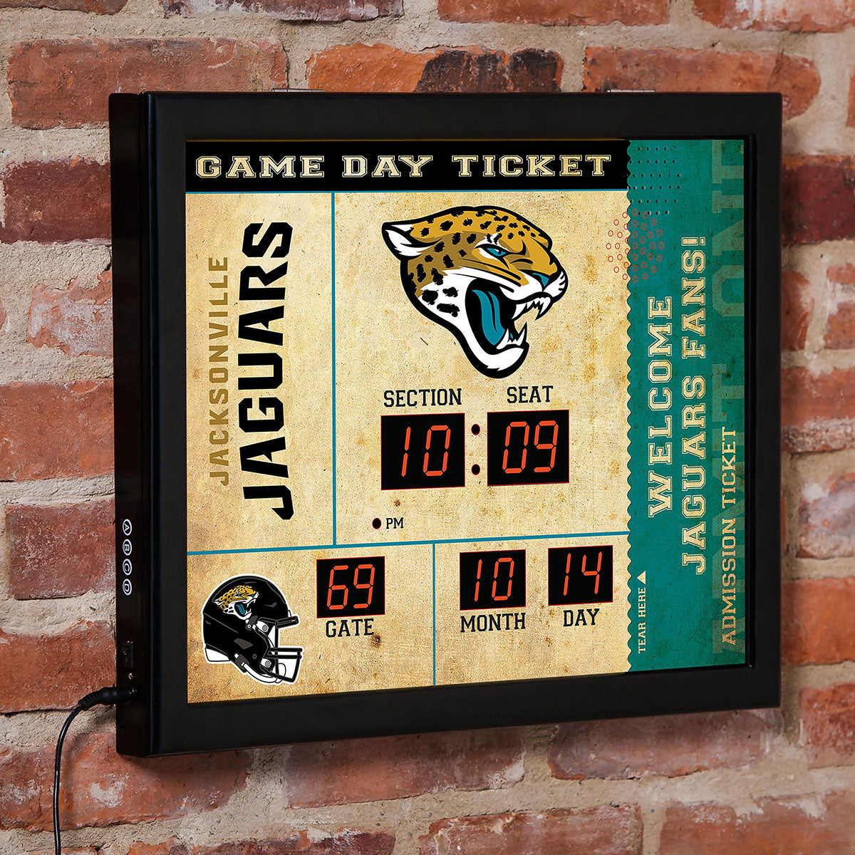 NFL Gameday Ticket Wall Clock and Speaker
