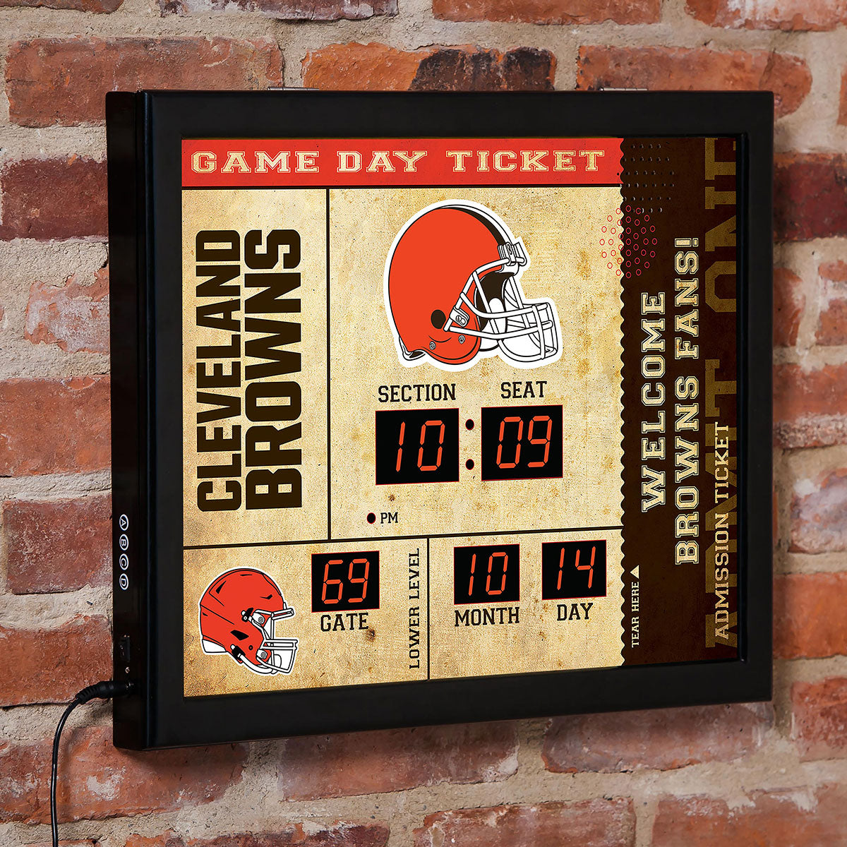 NFL Gameday Ticket Wall Clock and Speaker