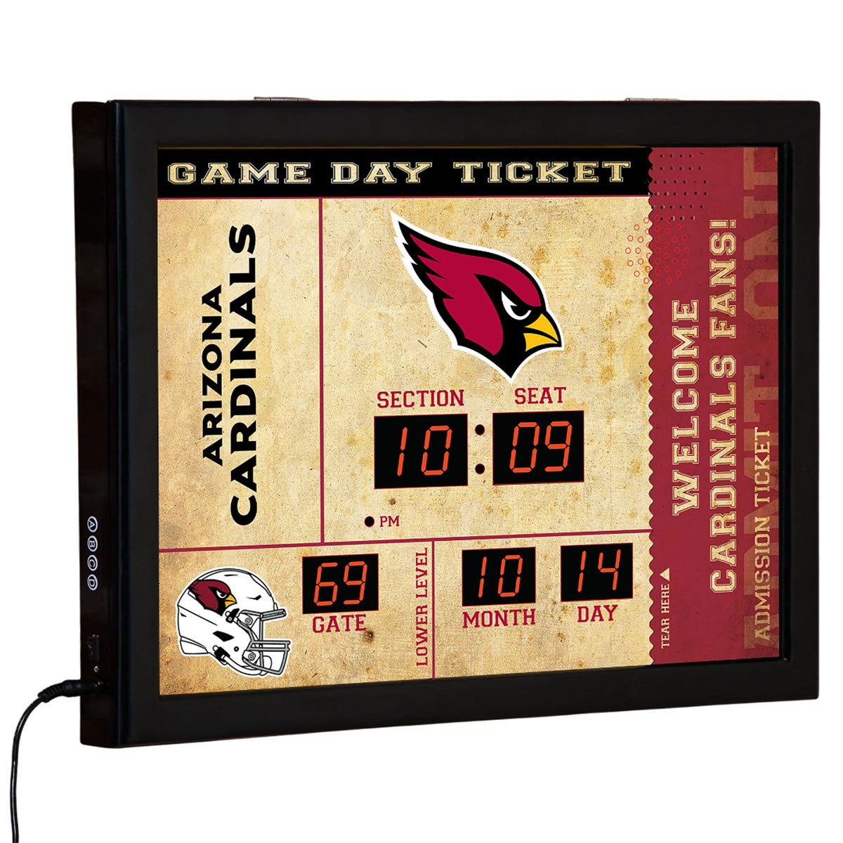 NFL Gameday Ticket Wall Clock and Speaker