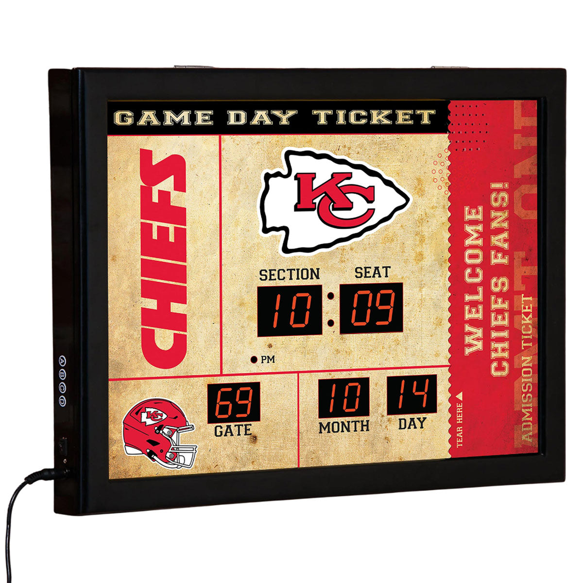 NFL Gameday Ticket Wall Clock and Speaker