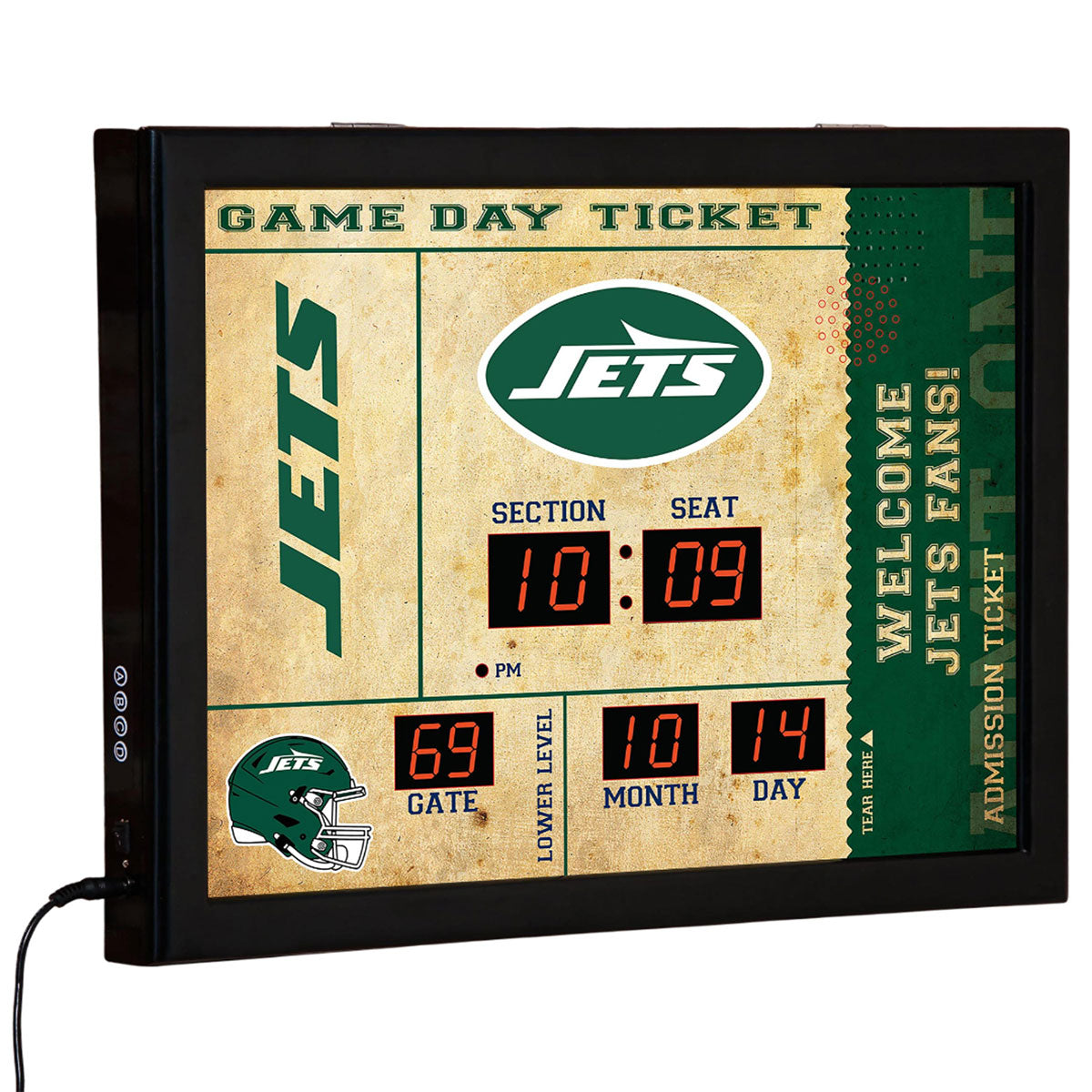 NFL Gameday Ticket Wall Clock and Speaker