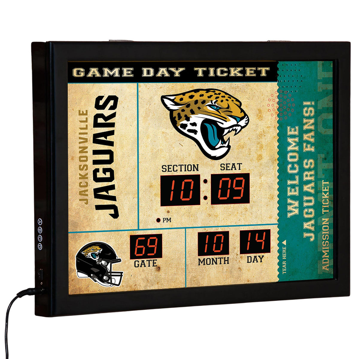 NFL Gameday Ticket Wall Clock and Speaker