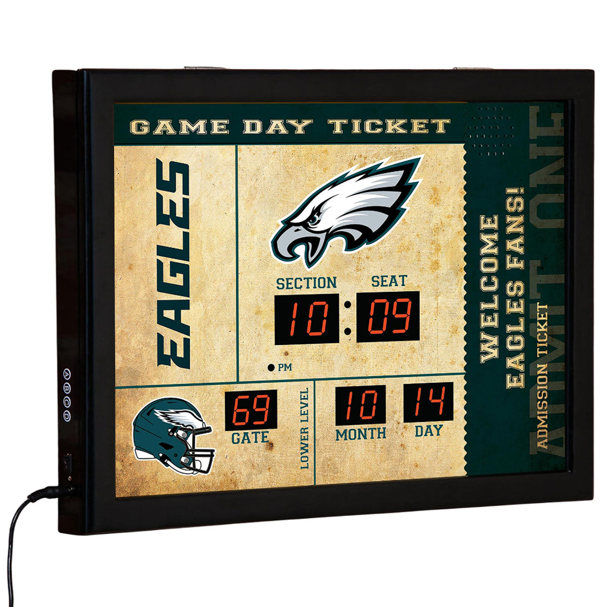 NFL Gameday Ticket Wall Clock and Speaker