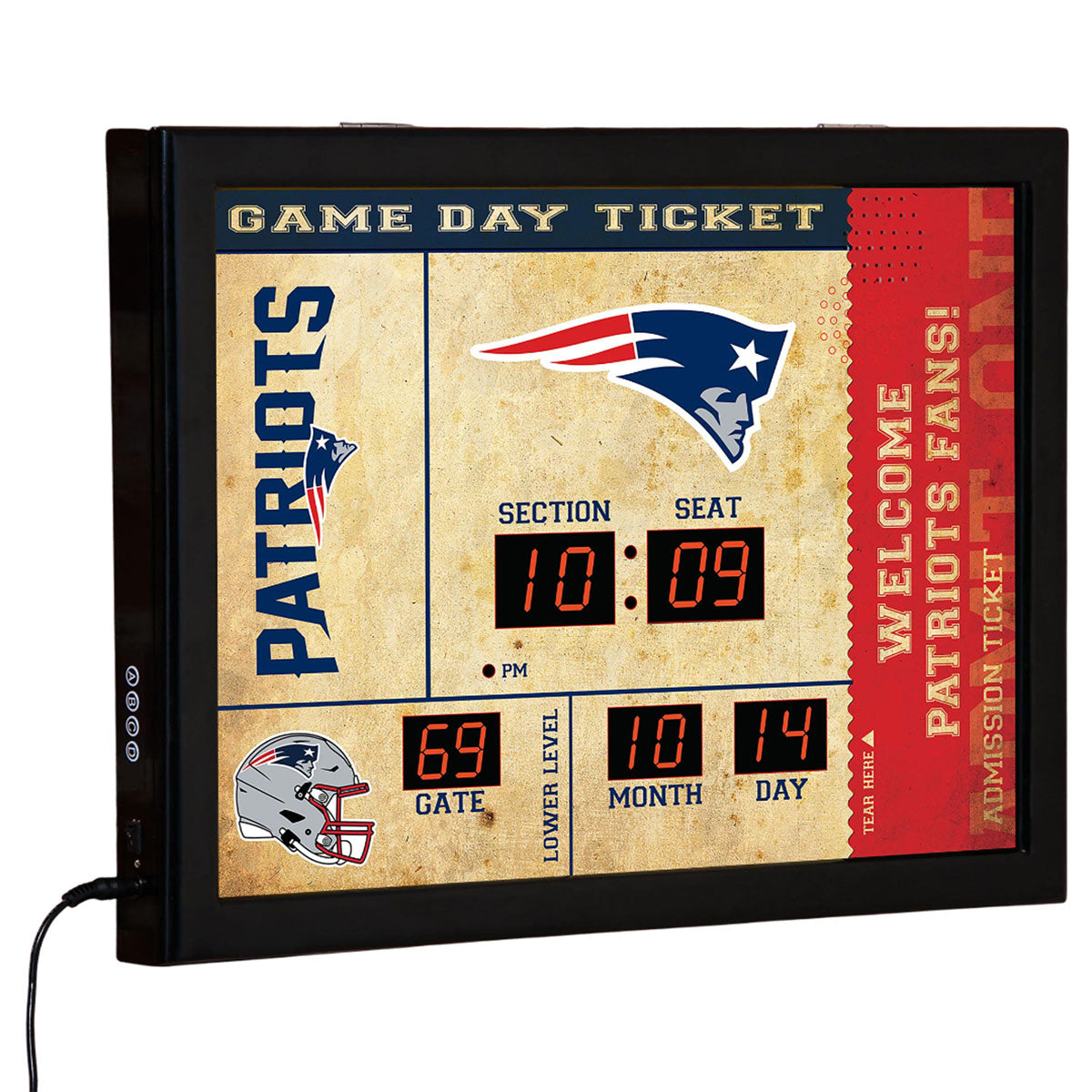 NFL Gameday Ticket Wall Clock and Speaker