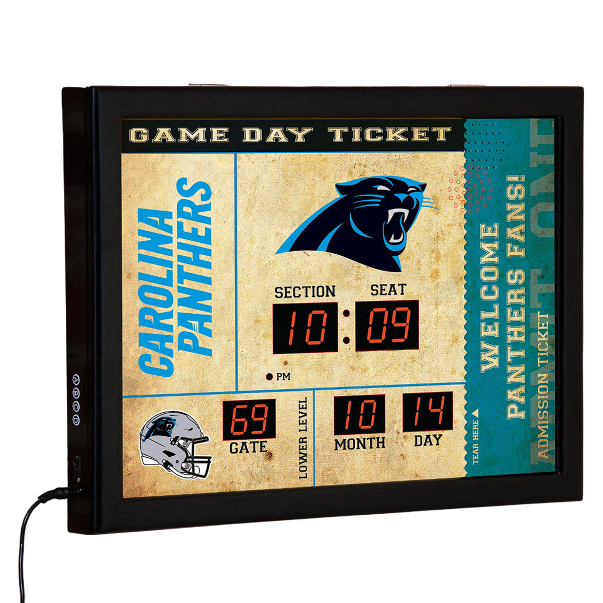NFL Gameday Ticket Wall Clock and Speaker