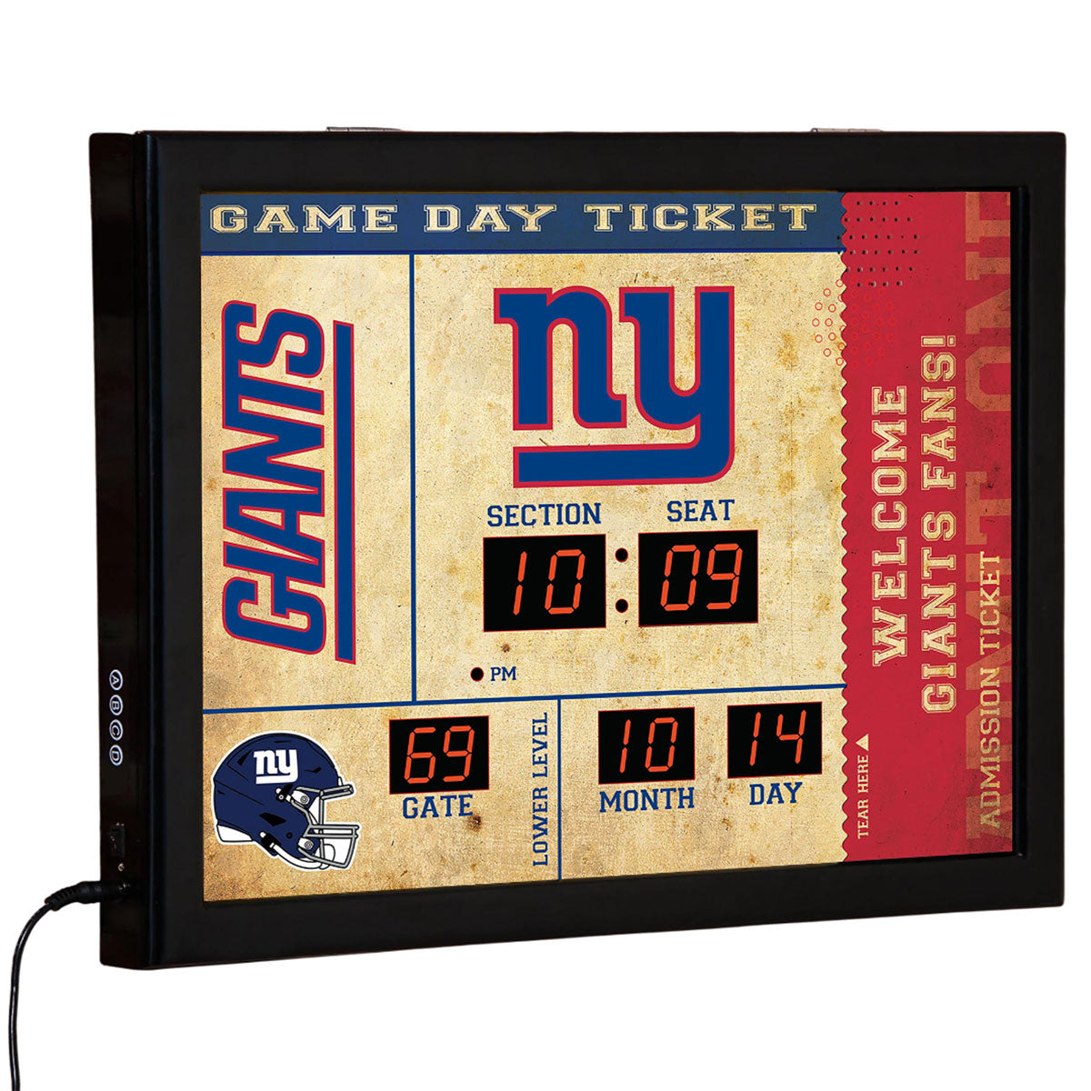 NFL Gameday Ticket Wall Clock and Speaker