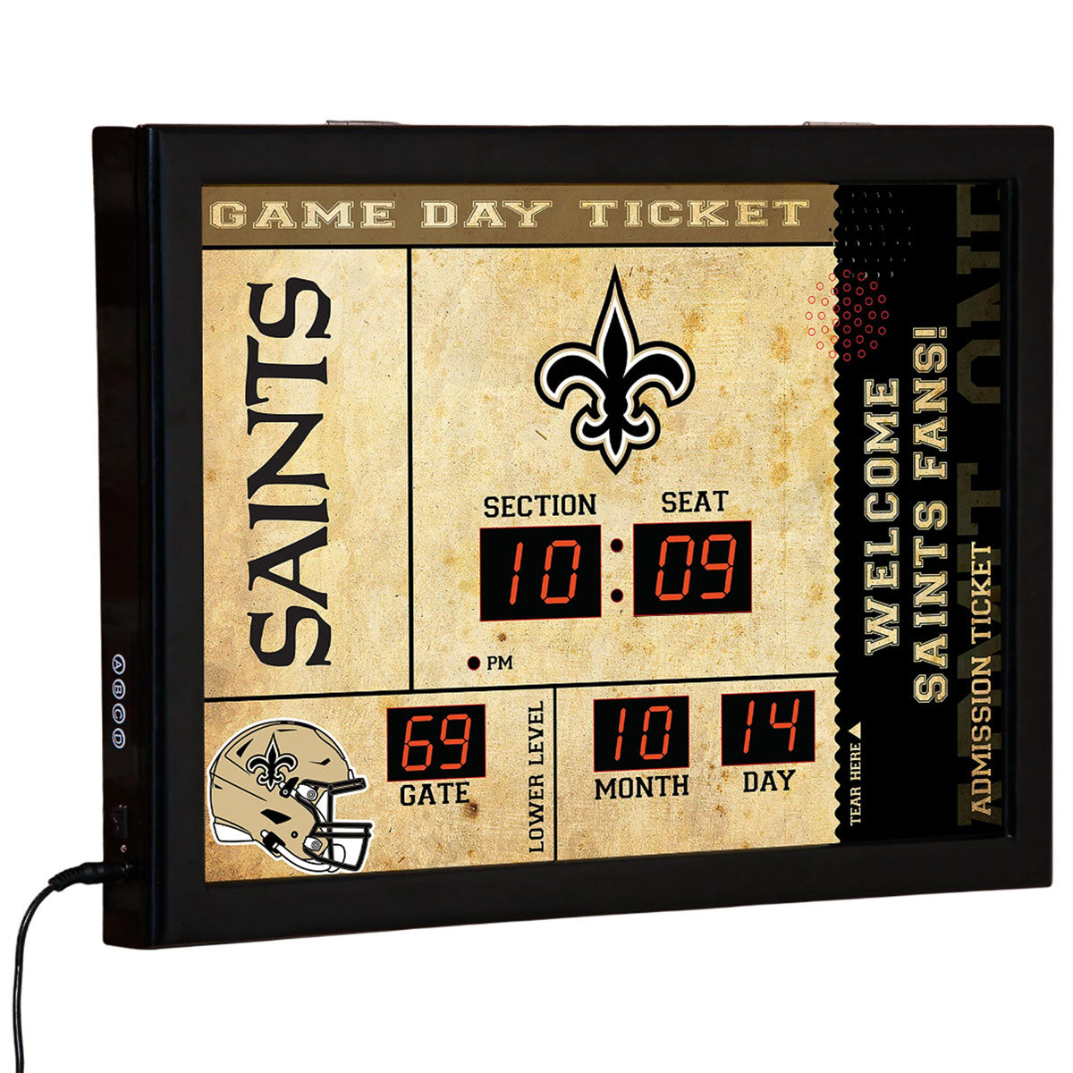 NFL Gameday Ticket Wall Clock and Speaker