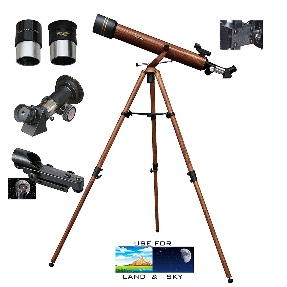 Wood Grain Day/Night Telescope