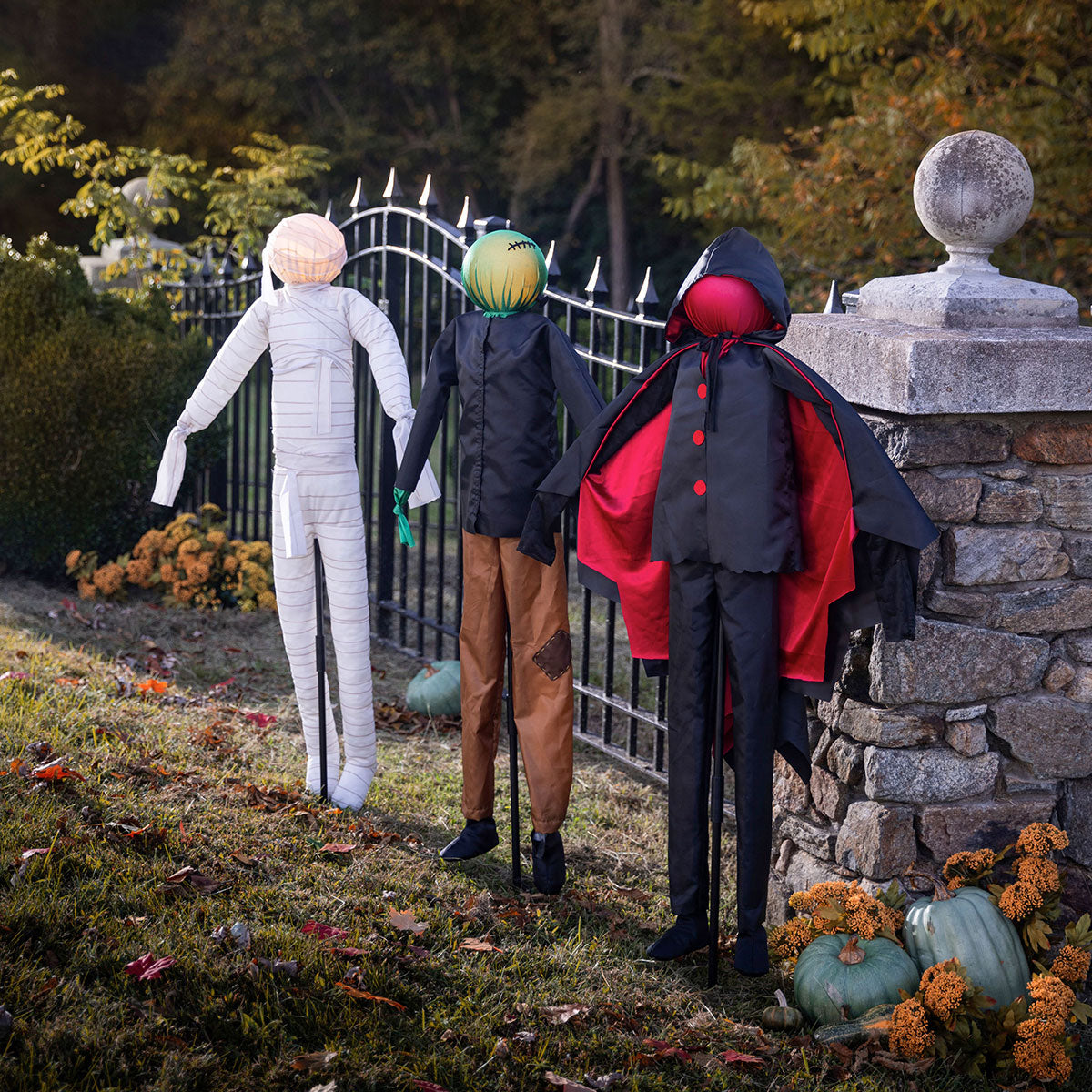 Lighted Outdoor Monster Stakes (Set of 3)