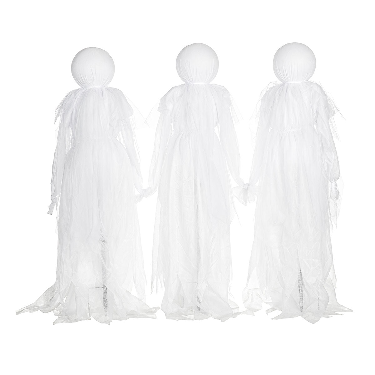 Lighted Outdoor Phantom Ghost Stakes (Set of 3)