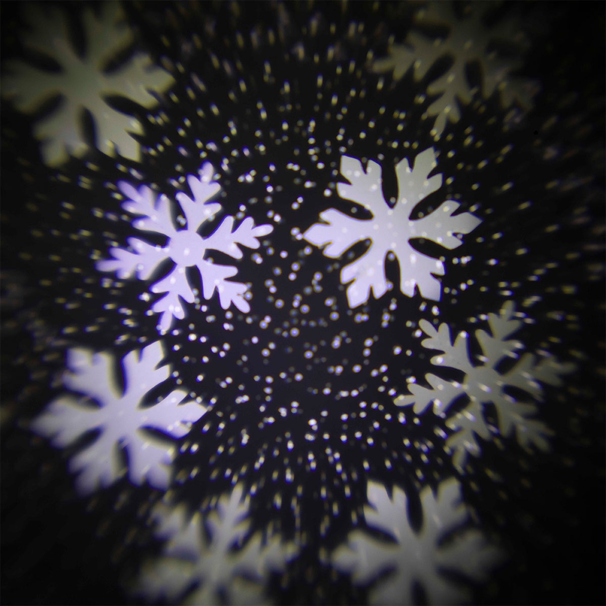 Snowman Tree Topper with Snowflake Projector
