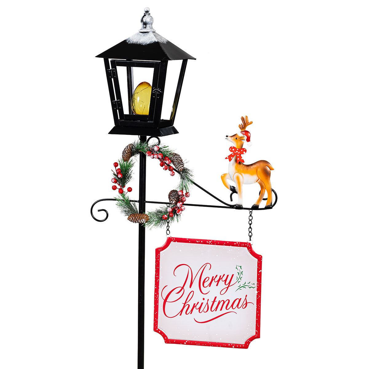 Wireless Outdoor Christmas Lamp Post