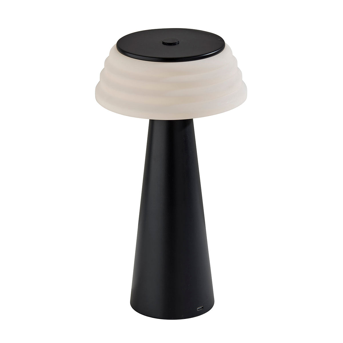 Cordless Indoor/Outdoor Table Lamp with Sleek Plastic Shade