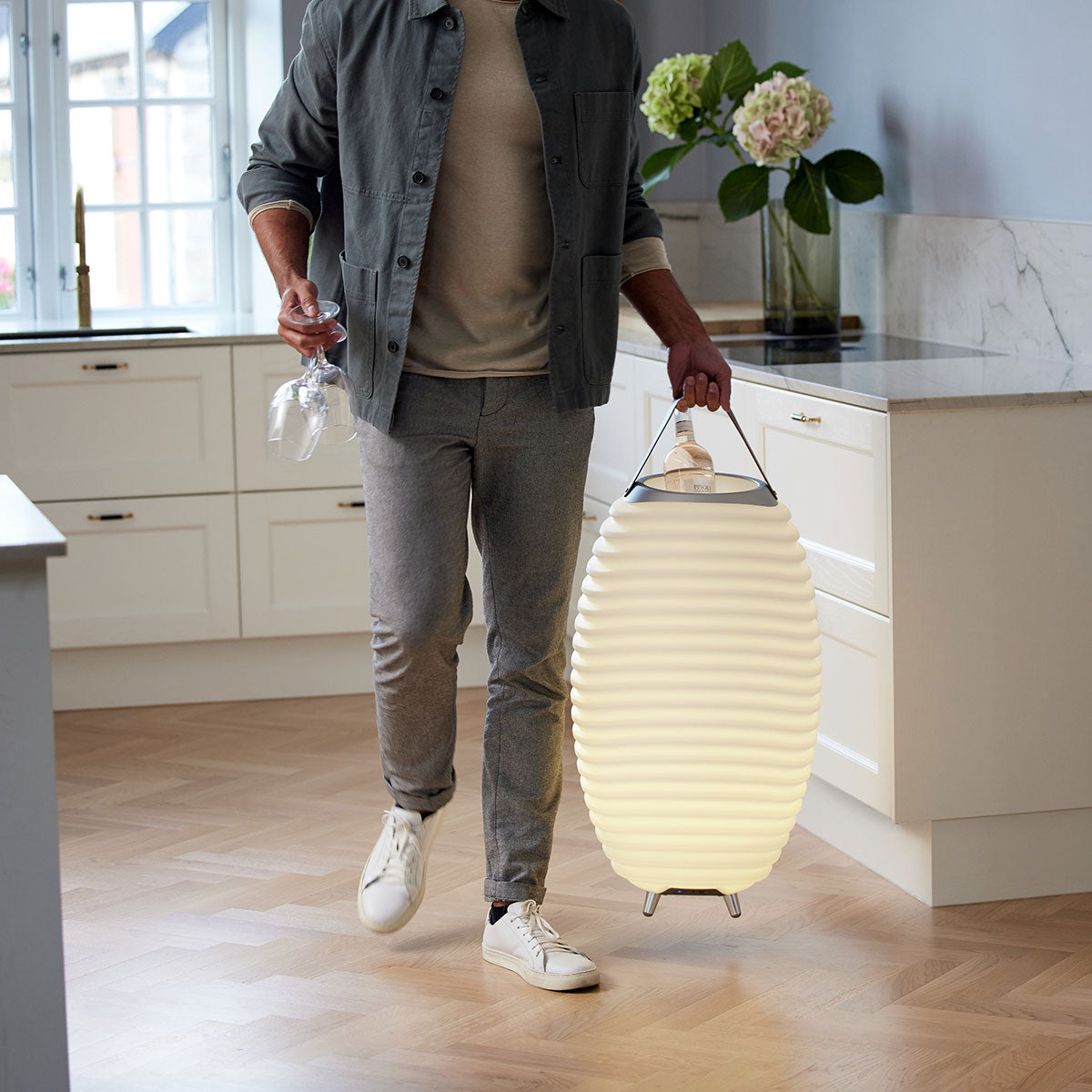 Multi-Function Indoor/Outdoor LED Party Light with Speaker & Cooler