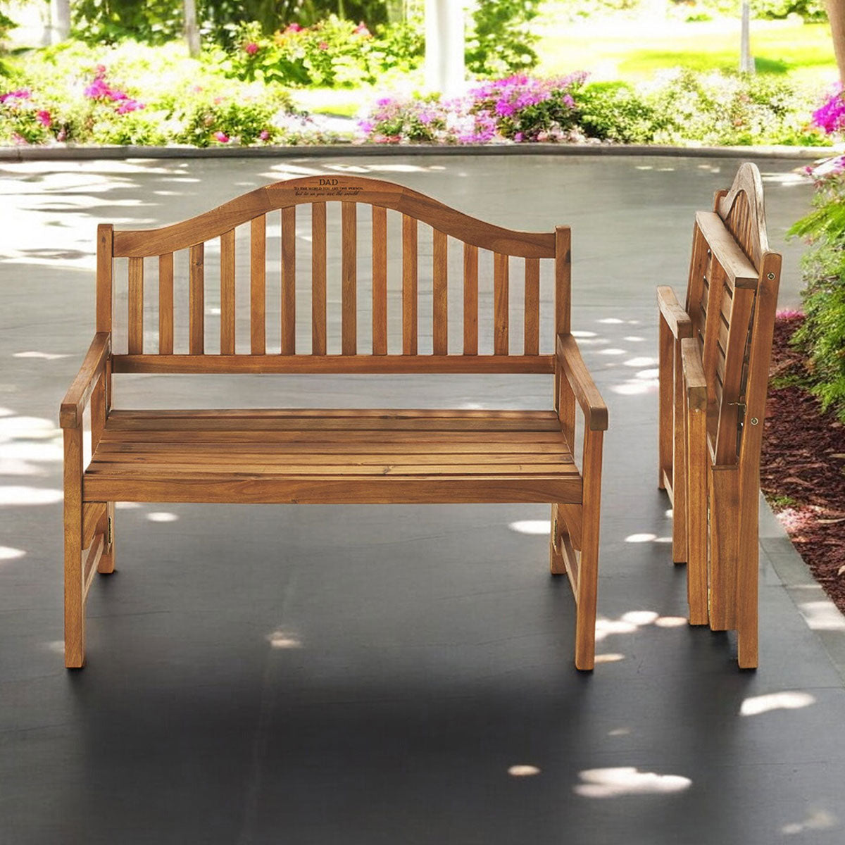 Acacia Wood Foldaway Bench