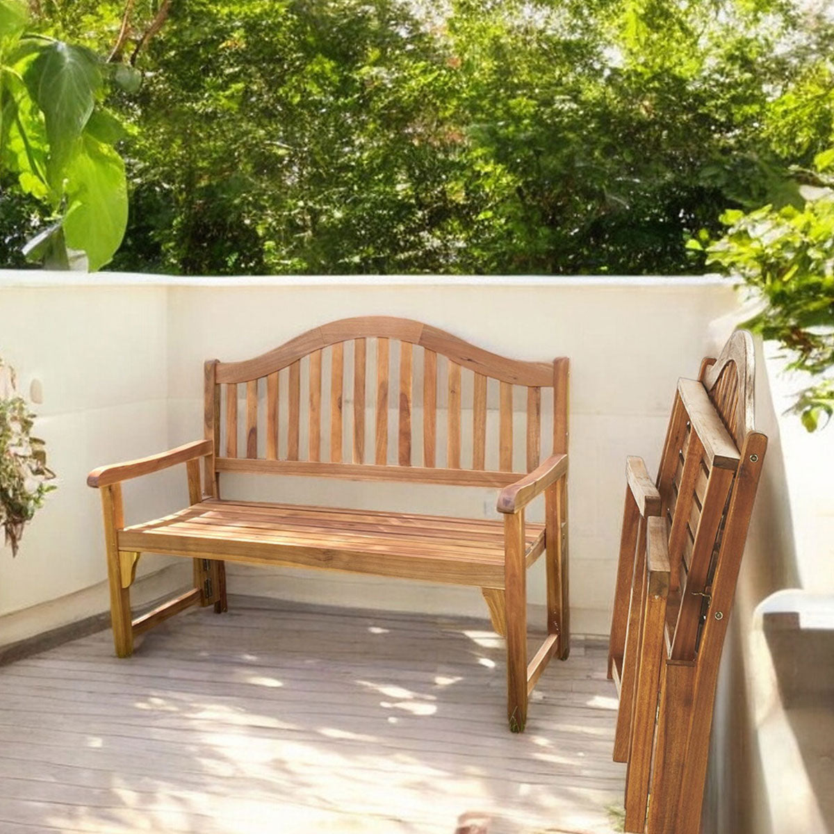 Acacia Wood Foldaway Bench