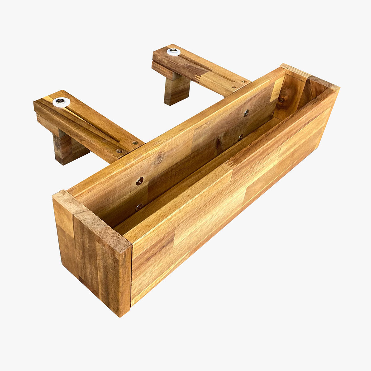 Acacia Wood Deck Rail Planter