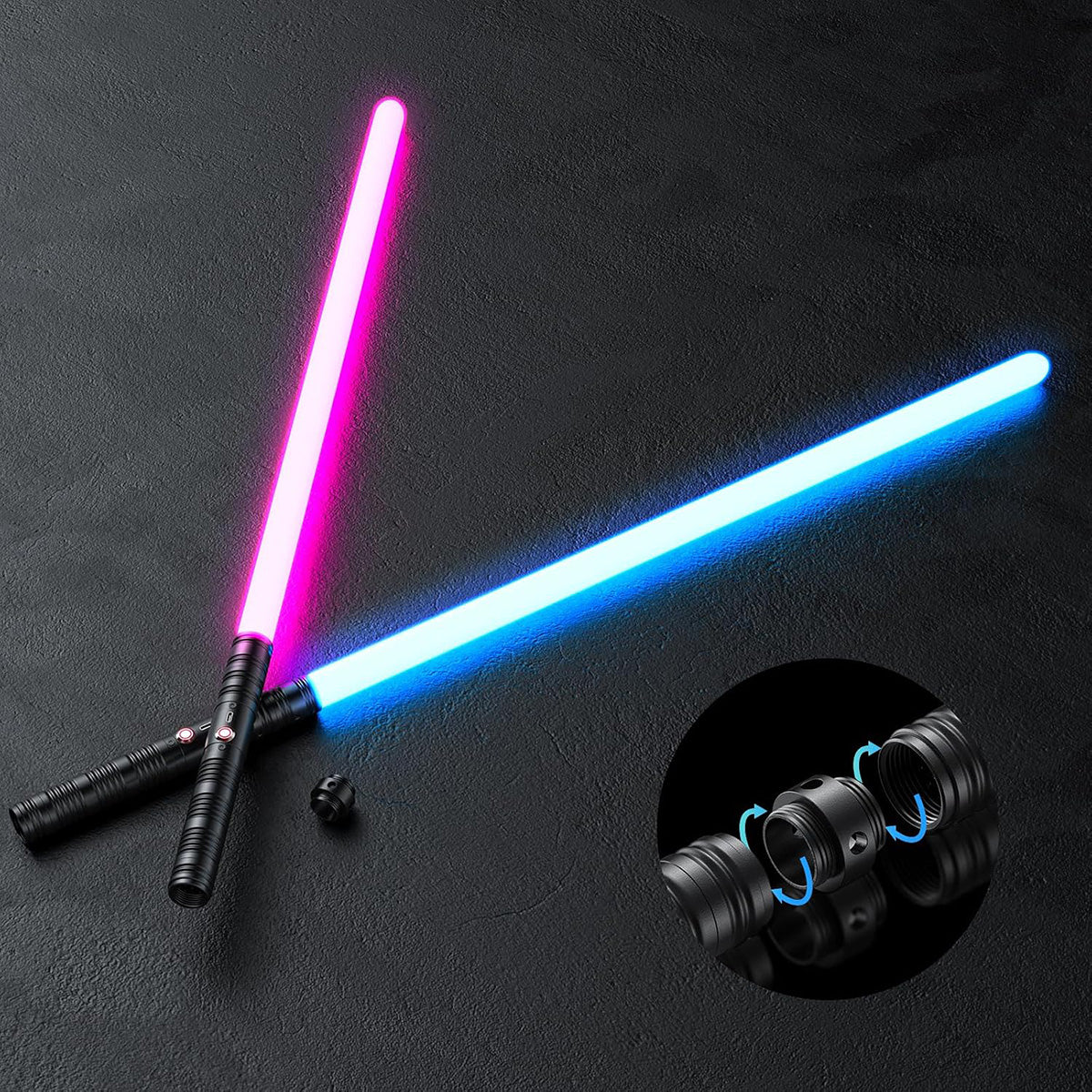 Light & Sound Laser Swords – Connectable Duo Set