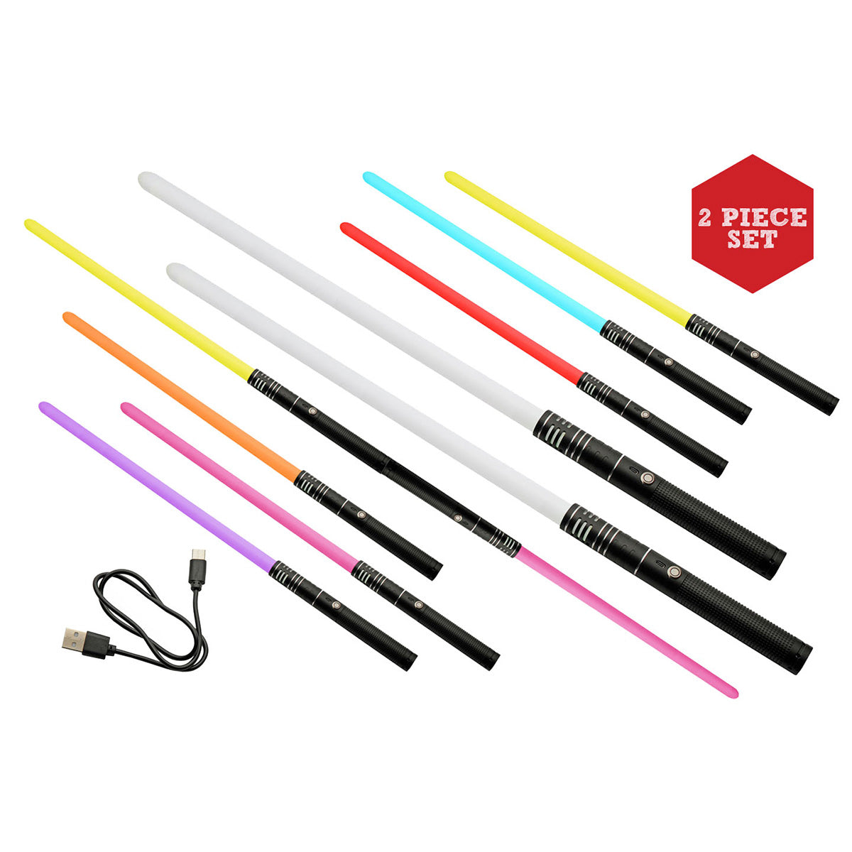 Light & Sound Laser Swords – Connectable Duo Set