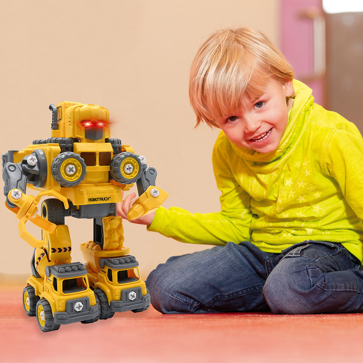 5-in-1 Robot Kit with Lights and Sounds