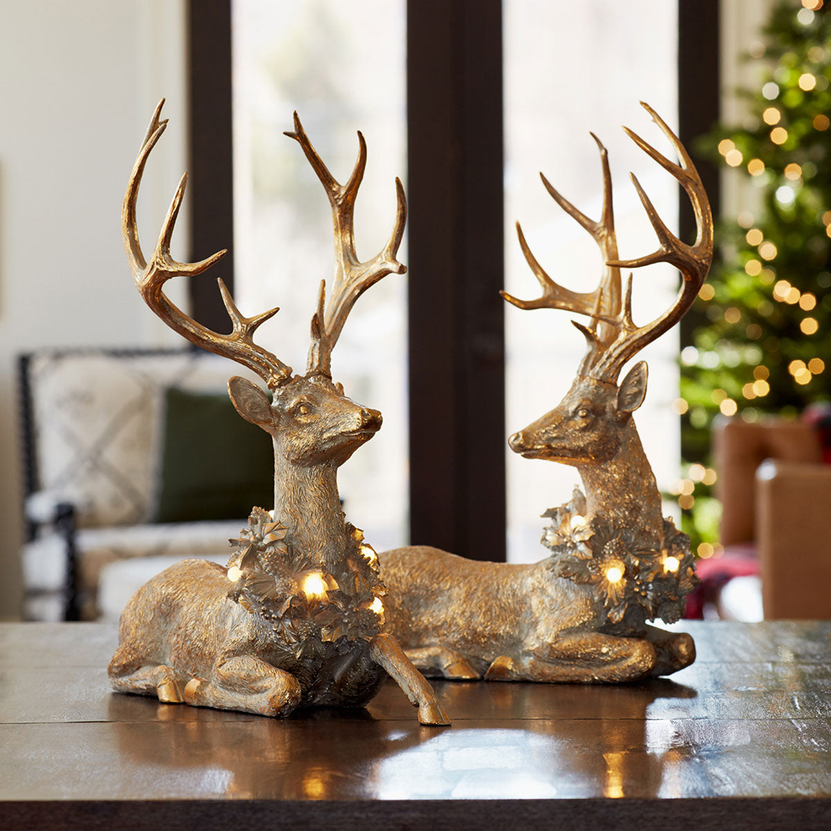 21''  LED Holiday Deer Decor (Set of 2)
