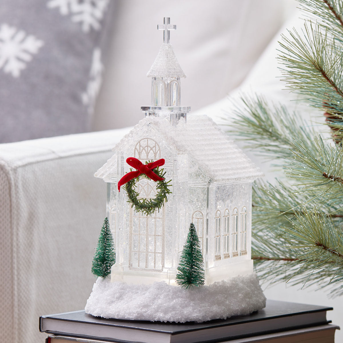 LED Church Snowglobe