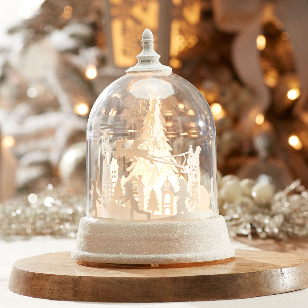 LED Rotating Snowman Globe