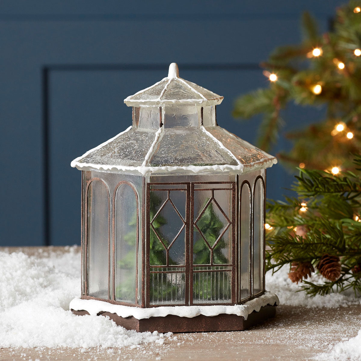 LED Snowy Gazebo Tabletop Decor