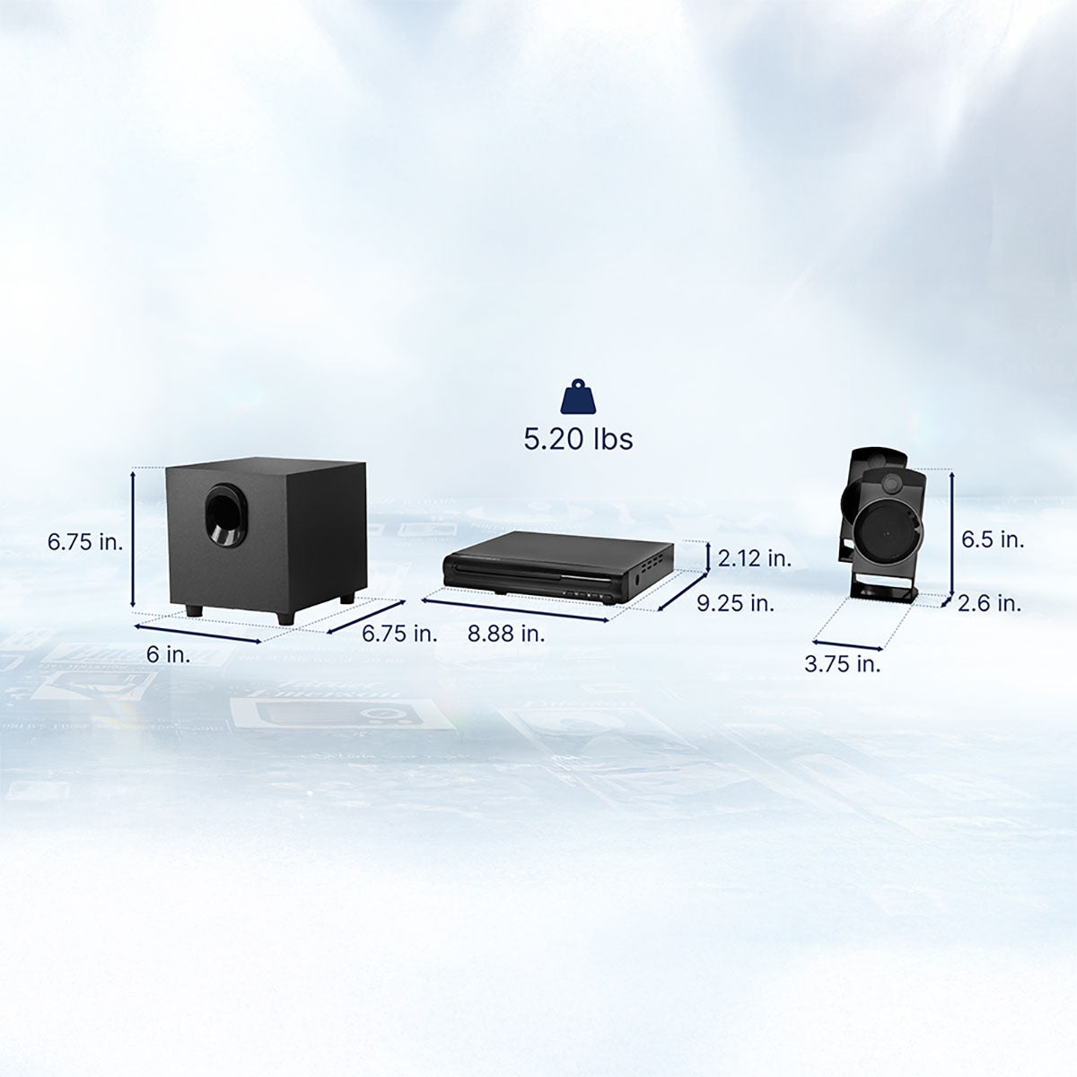 DVD Player with Home Theater Surround Sound System