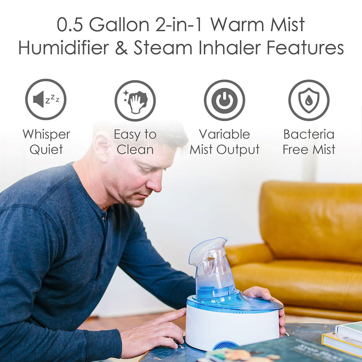 2 in 1 Warm Mist Humidifier & Inhaler