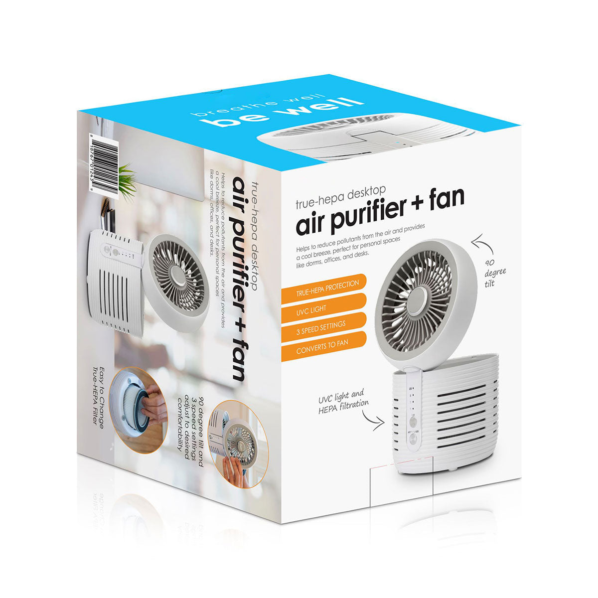 2 in 1 Desktop Air Purifier & Fan