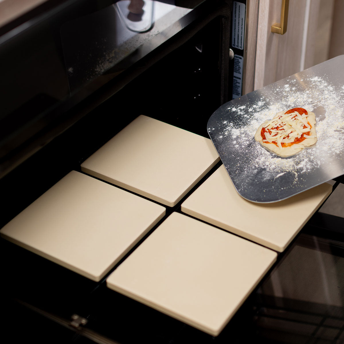 Cordierite Square Pizza Stone 4 Piece Set