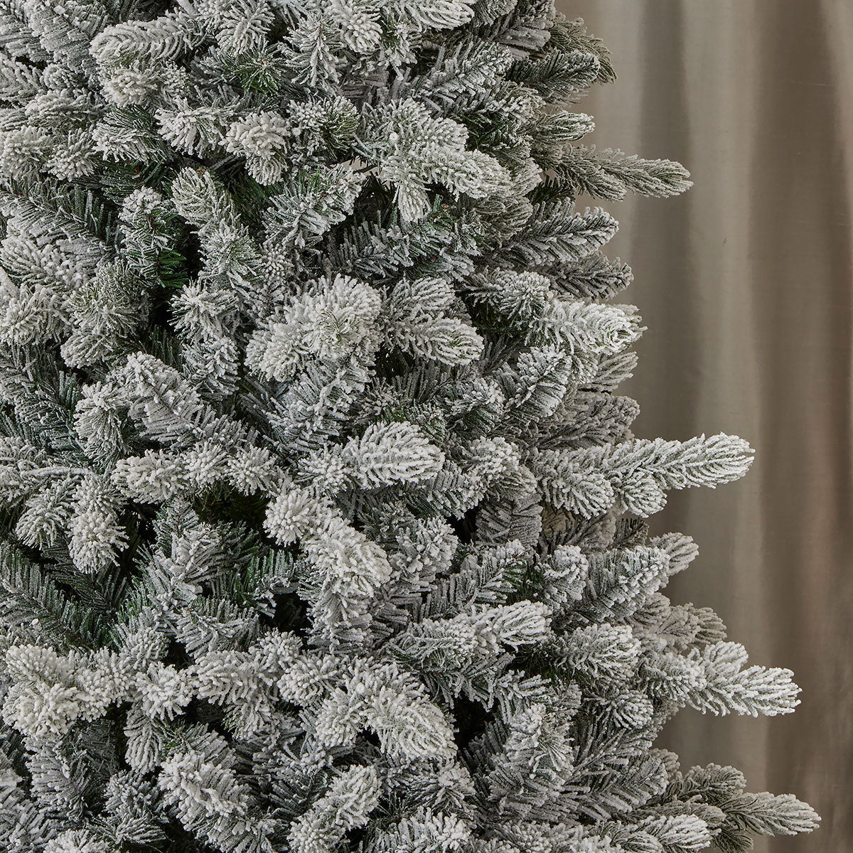 Flocked Palmetto Pine Christmas Tree