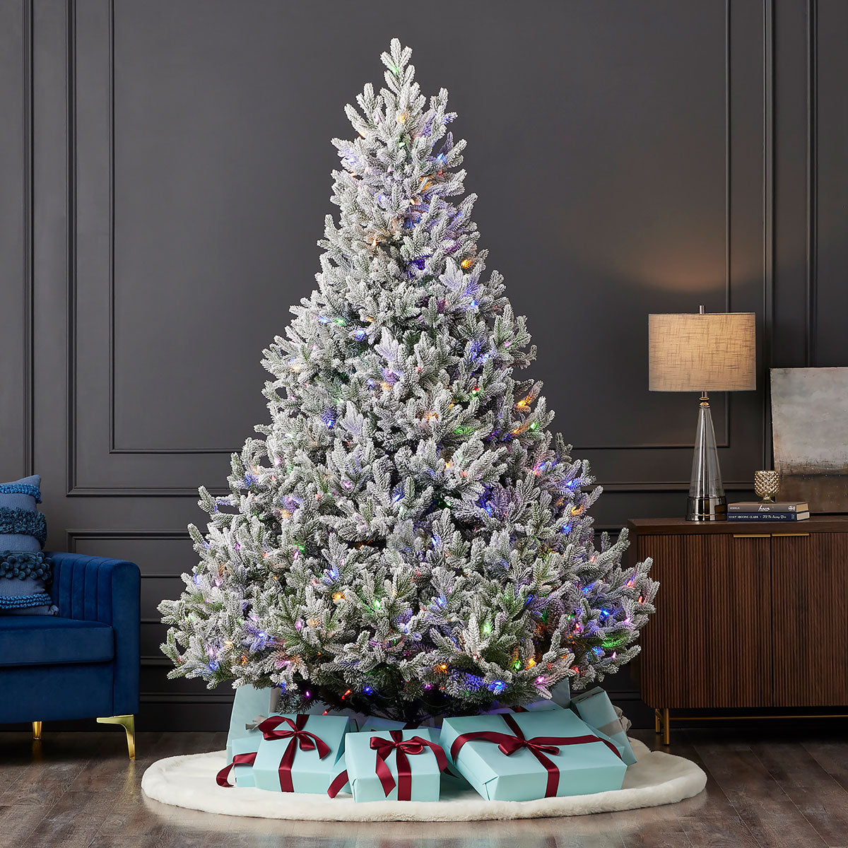 Flocked Frasier Fir Christmas Tree