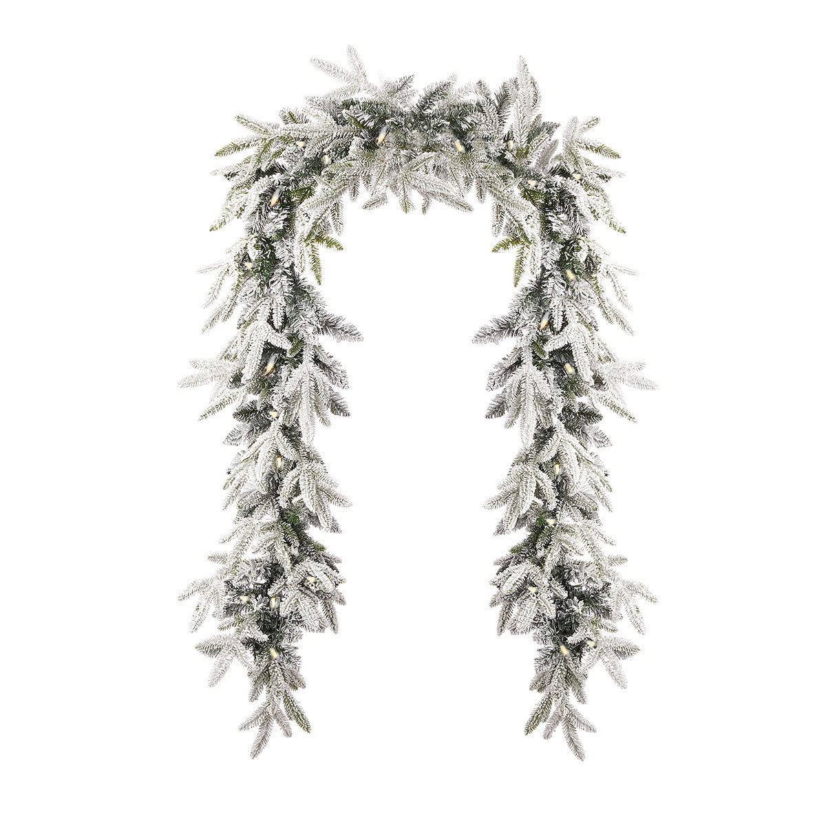 9' Flocked Frasier Fir Garland