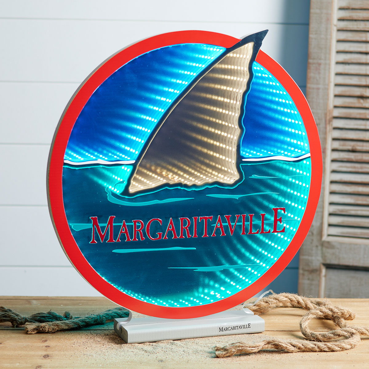 Margaritaville Shark Fin LED Infinity Light