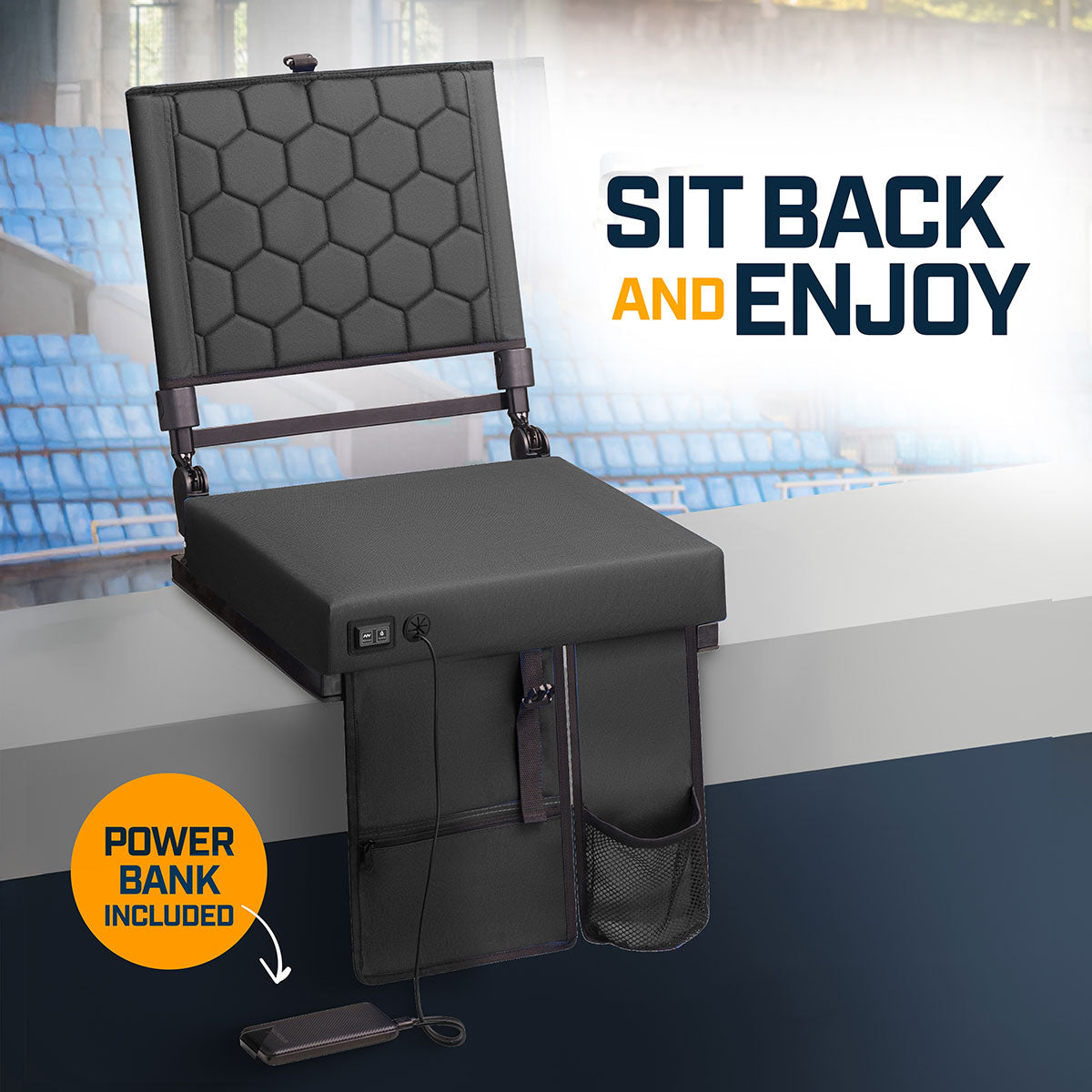 Foldable Heated Massage Stadium Seat