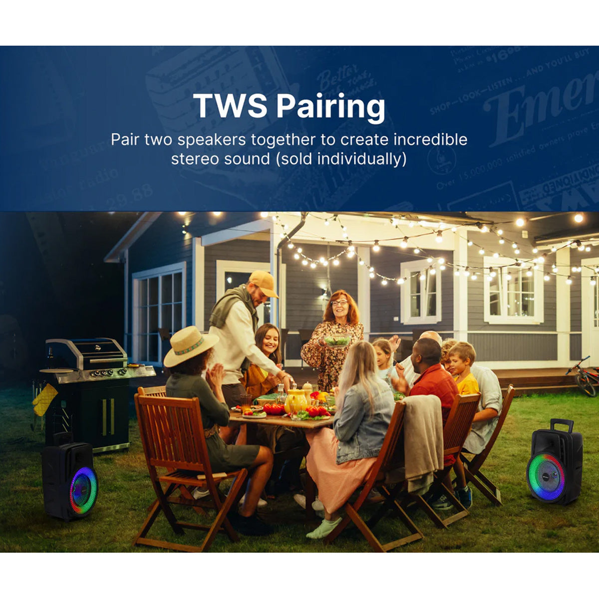 8'' Portable Party Speaker