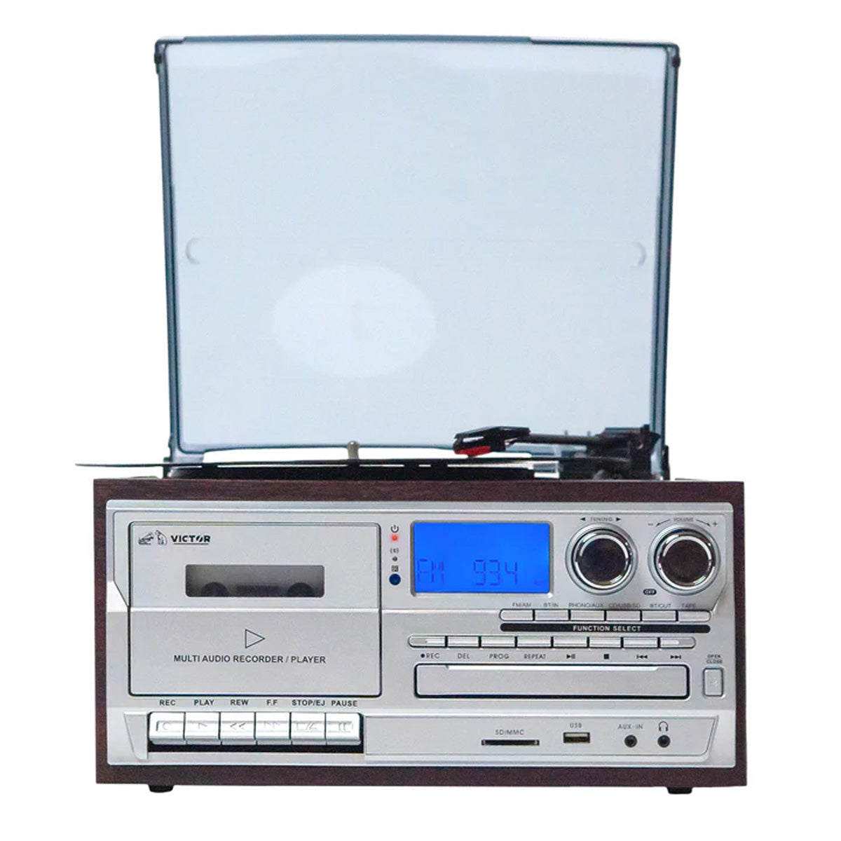 8-in-1 Retro Inspired Multimedia Center